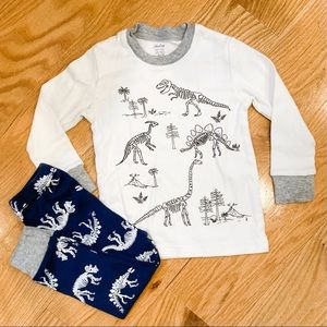 New 100% Cotton Shelry Dinosaur Skeleton Pajamas